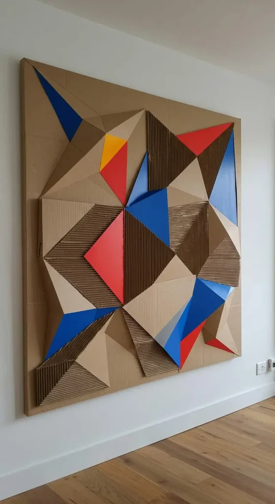 13 Waste Material Craft Ideas Wall Hangings 2 1. Cardboard Wall Art