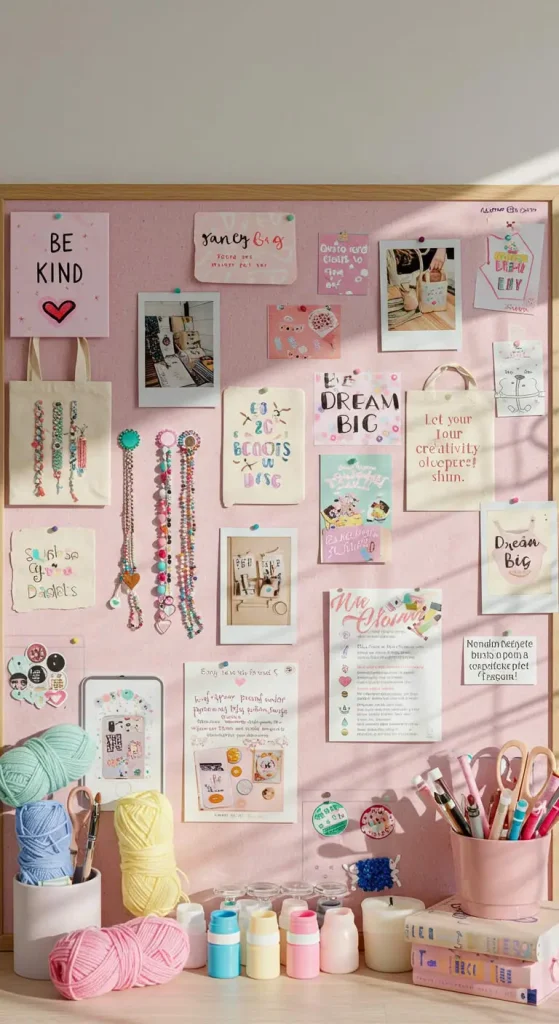 12 Craft Ideas For Teens At Home 2 1. DIY Aesthetic Bulletin Board