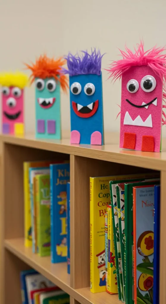 10 Craft Ideas For School 2 1. DIY Bookmark Monsters