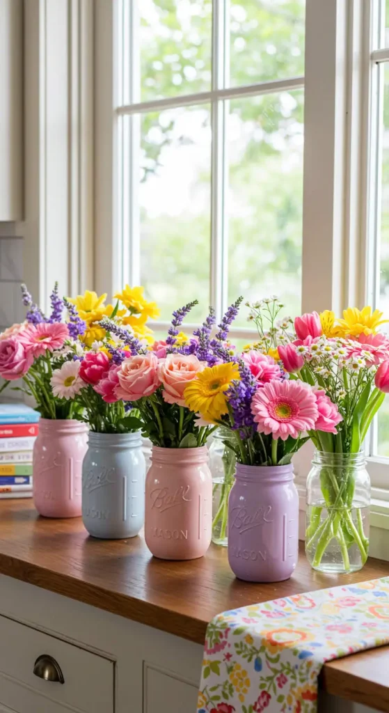 9 Craft Ideas For Adults Easy 2 1. DIY Painted Mason Jars