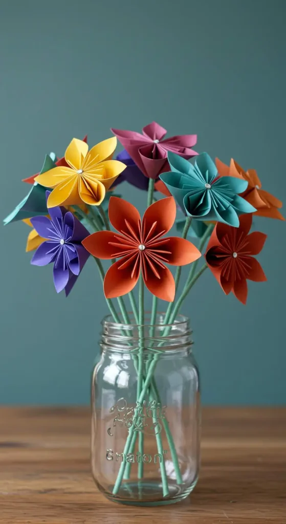 11 Simple Craft Ideas 2 1. DIY Paper Flower Bouquet