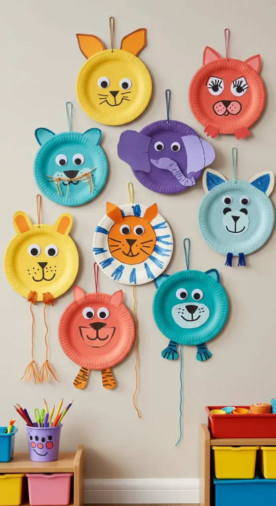 13 Easy Craft Ideas For School Age Kids 2 1. DIY Paper Plate Animals