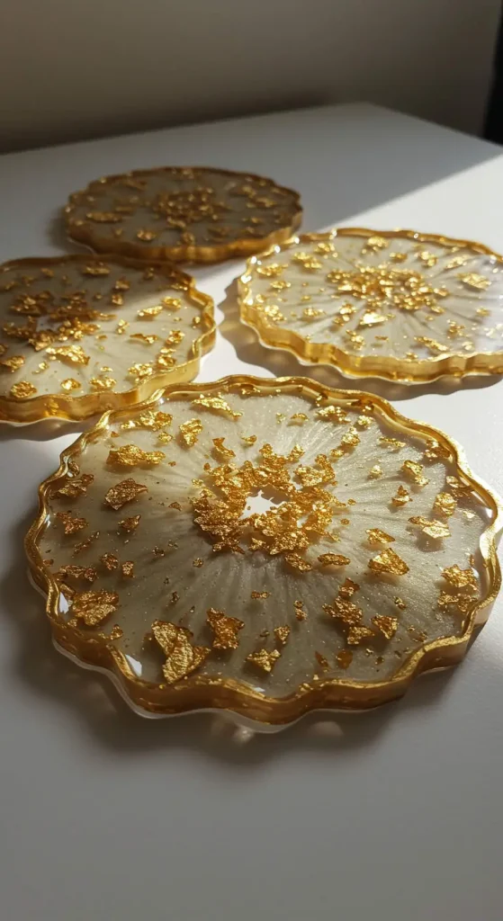 7 Craft Ideas for Adults Creative Projects Anyone Can Make 3 1. DIY Resin Art Coasters