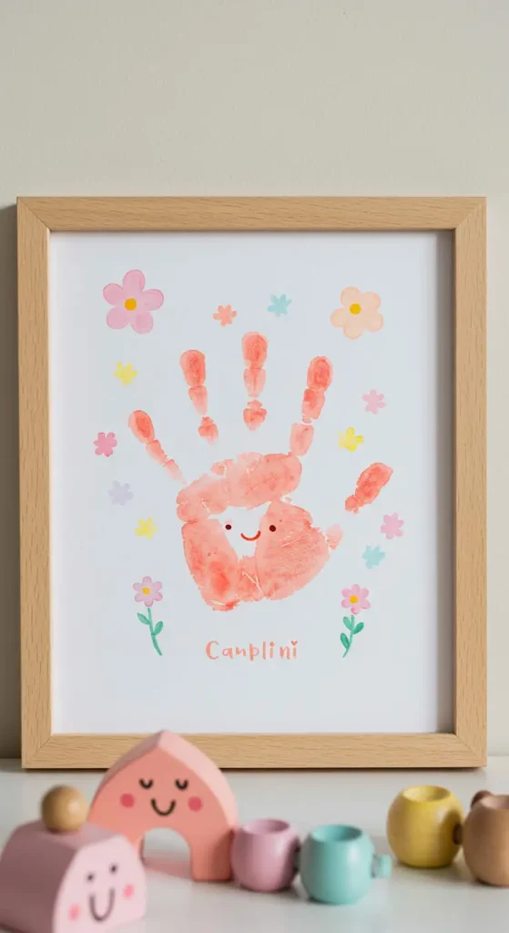 13 Easy Craft Ideas 2 1. Handprint Art Keepsake