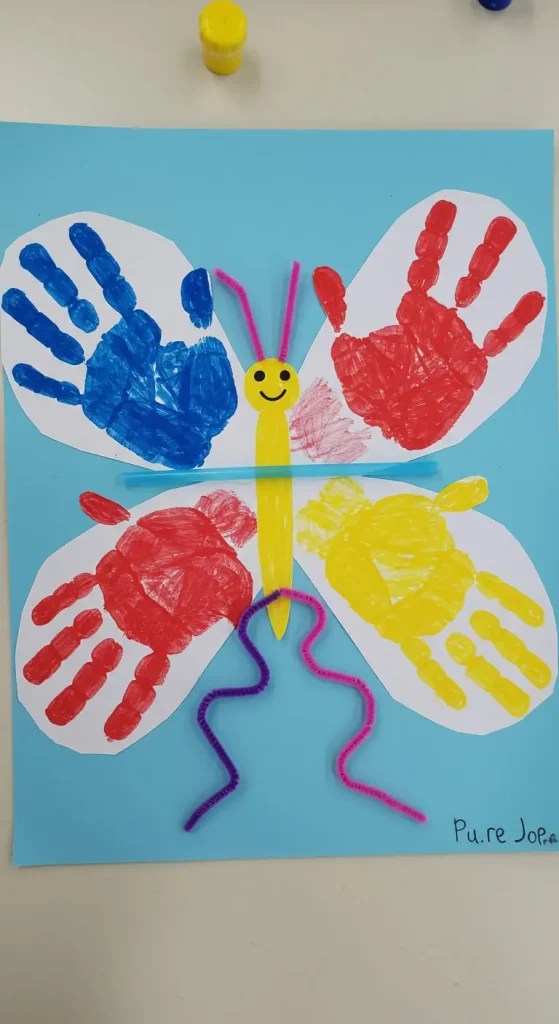 13 Easy Craft Ideas For Kids Preschool 2 1. Handprint Butterflies