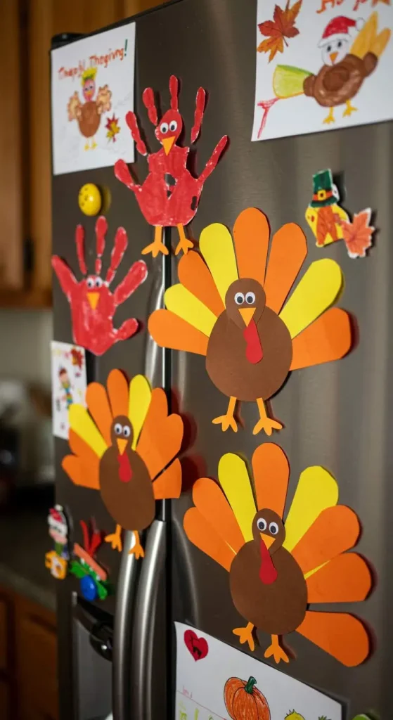 13 Thanksgiving Craft Ideas For Kids 2 1. Handprint Turkey Art