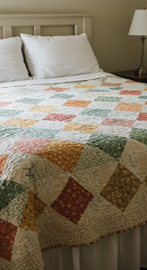 11 Wedding Gift Handmade Craft Ideas 2 1. Personalized Wedding Quilt