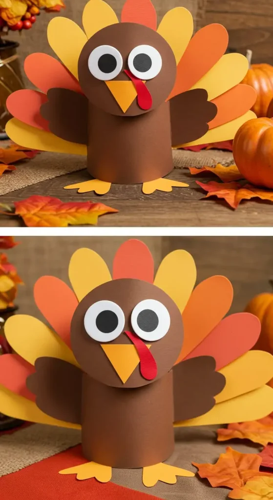 13 Thanksgiving Craft Ideas 11 10. Cupcake Liner Turkeys