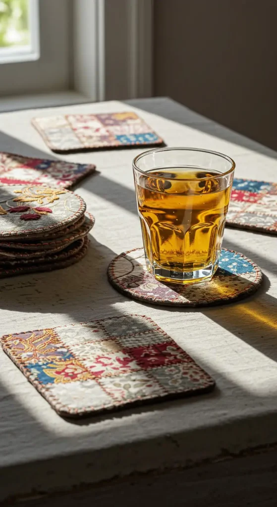 13 Easy Craft Ideas 11 10. DIY Fabric Coasters