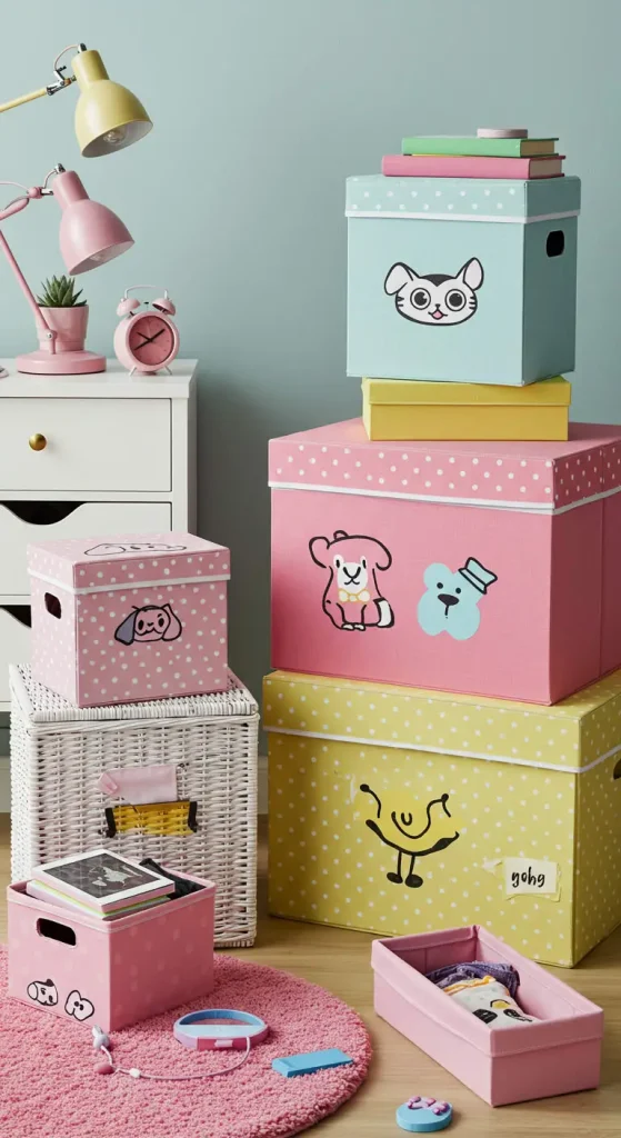 10 Craft Ideas For Teens Room Decor 11 10. Fabric-Covered Storage Boxes