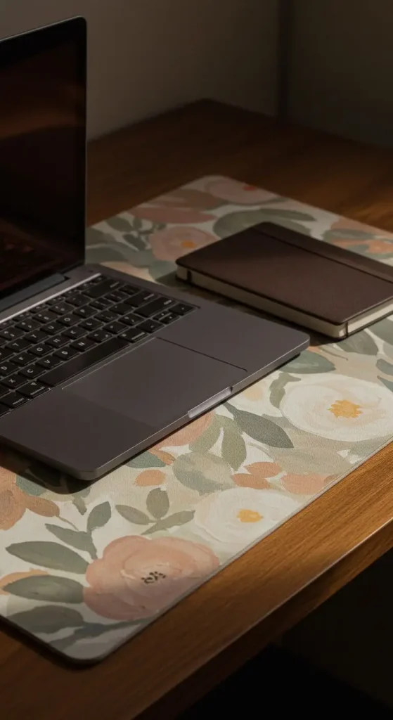 13 Aesthetic Craft Ideas for Study Table 11 10. Hand-Painted Desk Mat