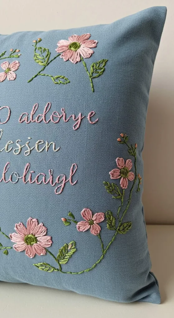 13 Craft Gift Ideas For Mom 11 10. Hand-Stitched Pillow