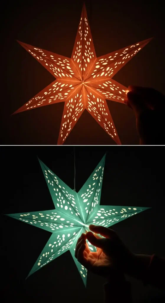 13 Craft Ideas For Kids With Paper 11 10. Paper Star Lanterns