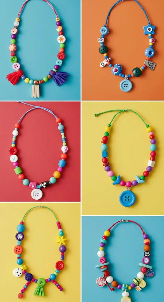13 Easy Craft Ideas For School Age Kids 12 11. Clay Bead Necklaces