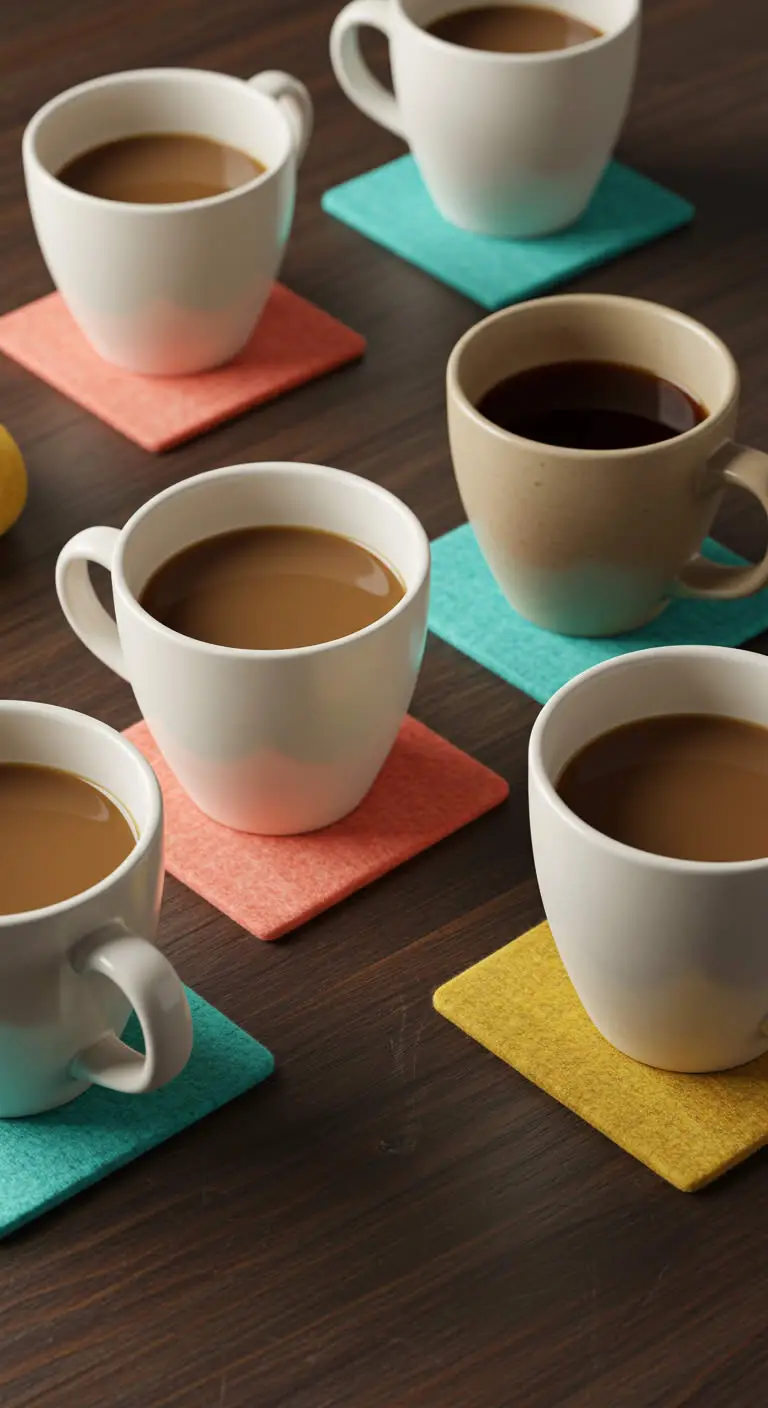 11. DIY Felt Coasters