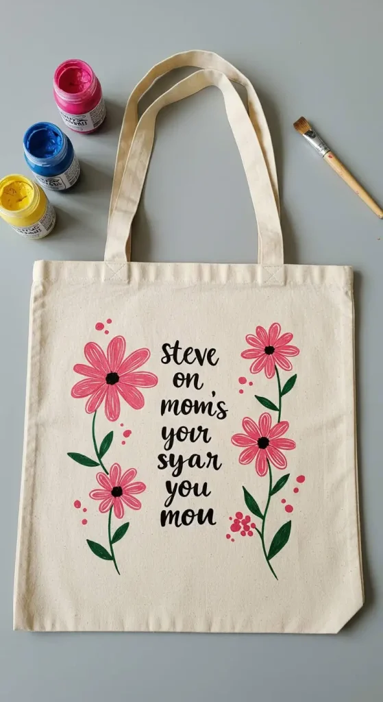 13 Mother's Day Gift Handmade Craft Ideas 12 11. Hand-Painted Tote Bag