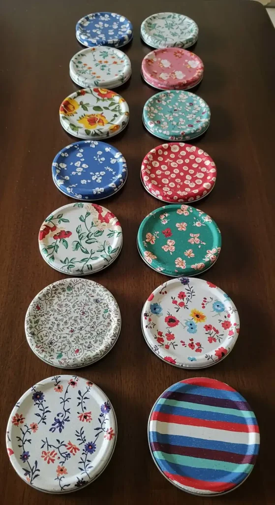 15 Waste Material Craft Ideas Creative 12 11. Jar Lid Coasters
