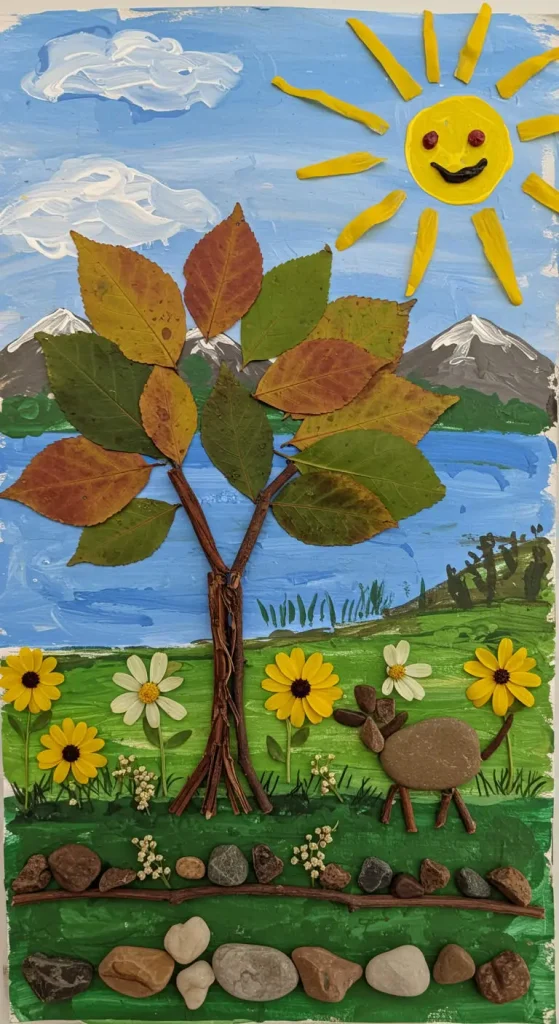 15 Easy Craft Ideas For Kids School 12 11. Leaf Rubbing Art