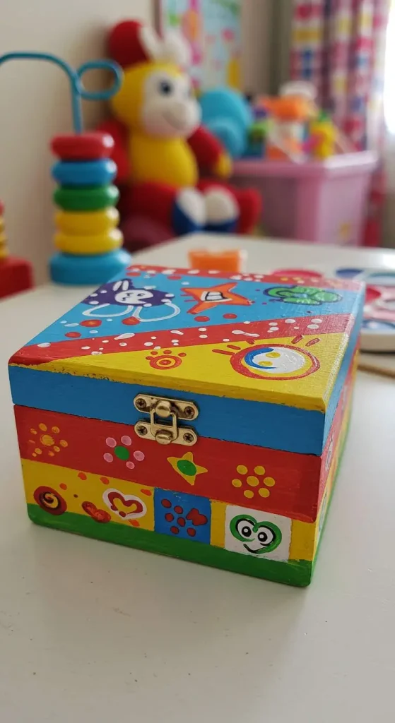 11 Craft Gift Ideas For Kids 12 11. Painted Wooden Jewelry Box