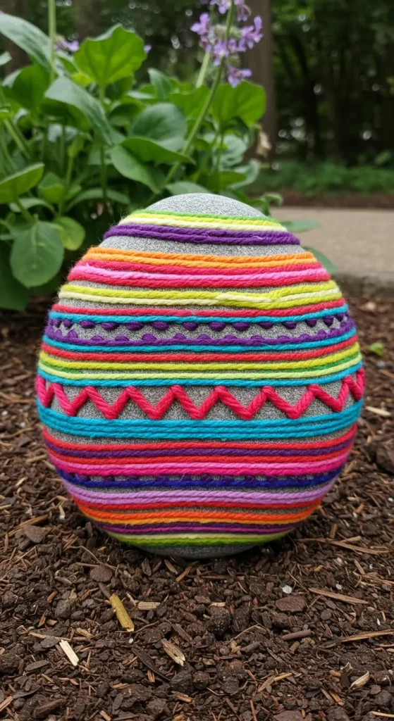 11 Simple Craft Ideas For Kids Easy DIY 12 11. Yarn Wrapped Rocks