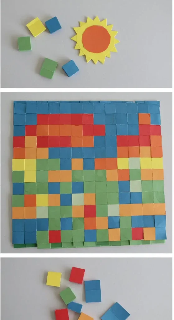 13 Craft Ideas For Kids With Paper 13 12. Paper Mosaics