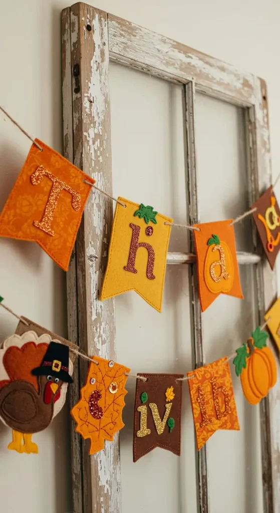 13 Thanksgiving Craft Ideas 14 13. DIY Thanksgiving Banner