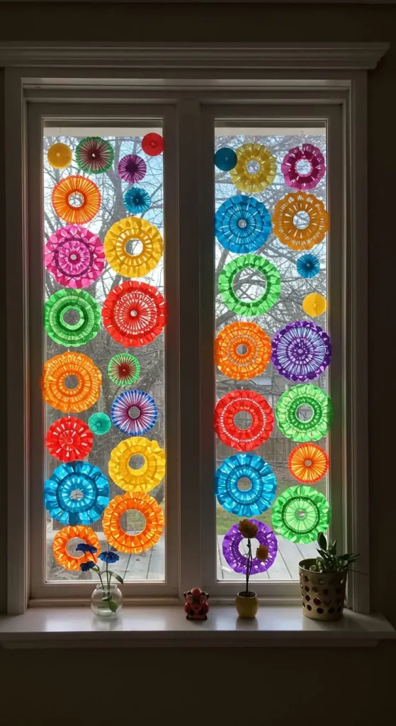 13 Craft Ideas For Kids With Paper 14 13. Paper Sun Catchers