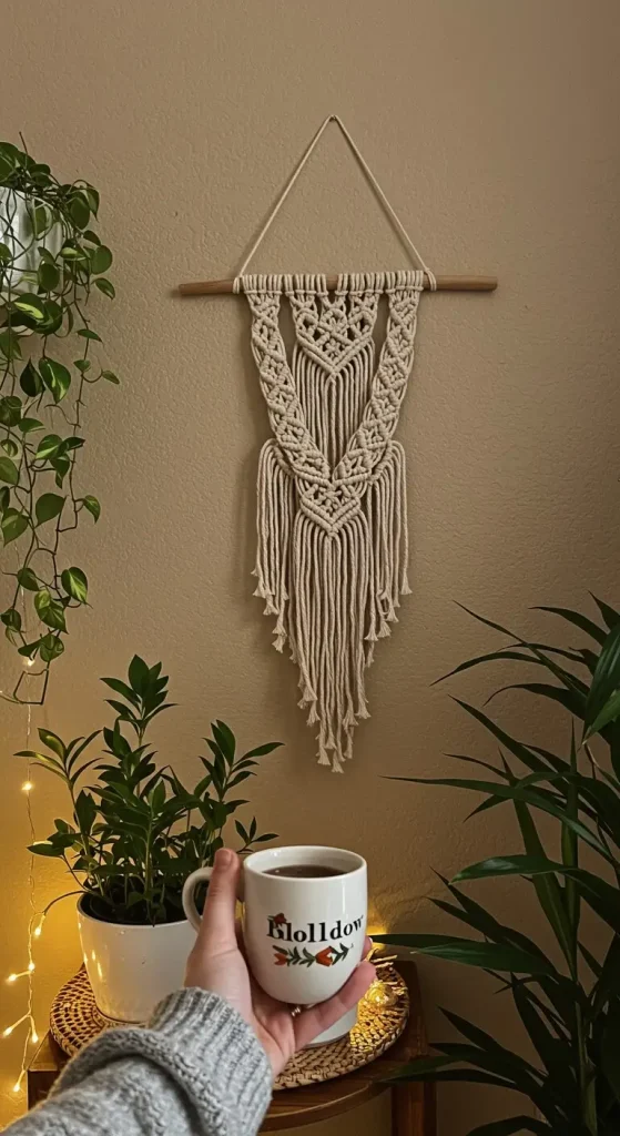 10 Aesthetic Craft Ideas to Elevate Your DIY Game 3 2. Aesthetic Macramé Wall Hanging