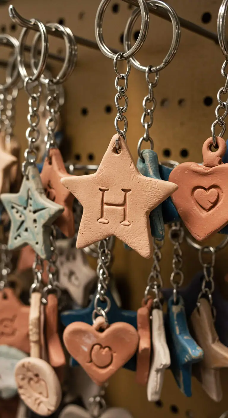 2. DIY Clay Keychains
