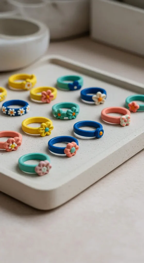11 Craft Ideas For Teens 3 2. DIY Clay Rings