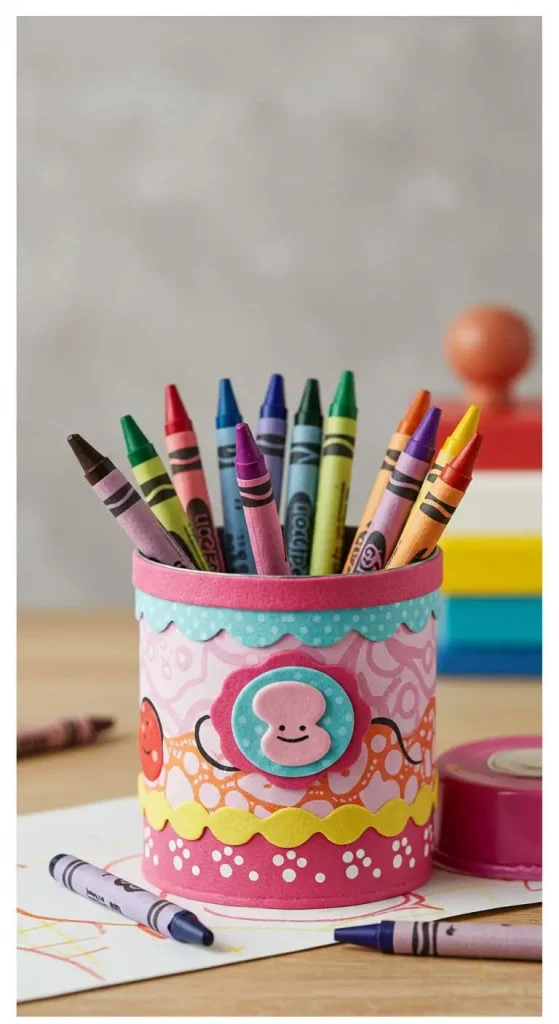 11 Craft Gift Ideas For Kids 3 2. DIY Crayon Holder