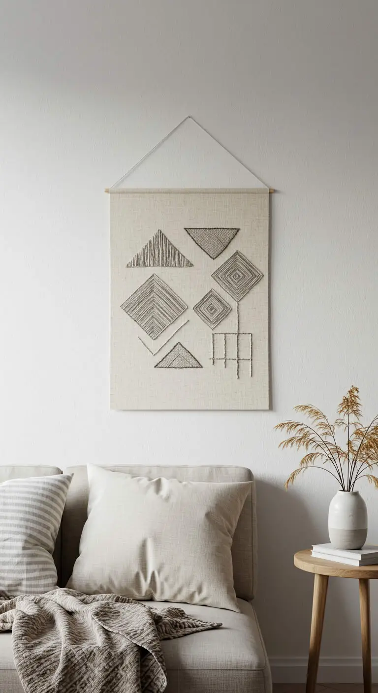 2. DIY Fabric Wall Hanging