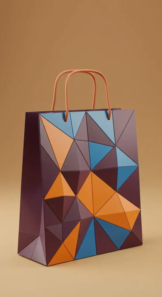 13 Handmade Gift Bags Paper Craft Ideas 3 2. Geometric Paper Gift Bags