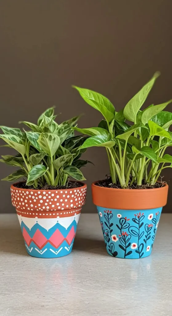 13 Craft Gift Ideas For Mom 3 2. Hand-Painted Flower Pots
