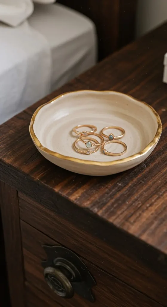 10 Aesthetic Craft Ideas for Room Decor 3 2. Handmade Clay Trinket Dish