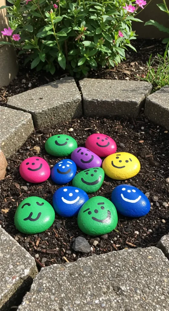 11 Simple Craft Ideas 3 2. Painted Rocks for Garden Decor