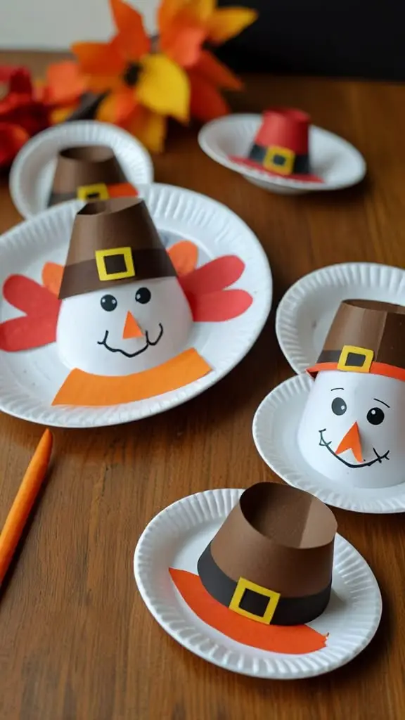 11 Thanksgiving Craft Preschool 3 2. Paper Plate Pilgrim Hats