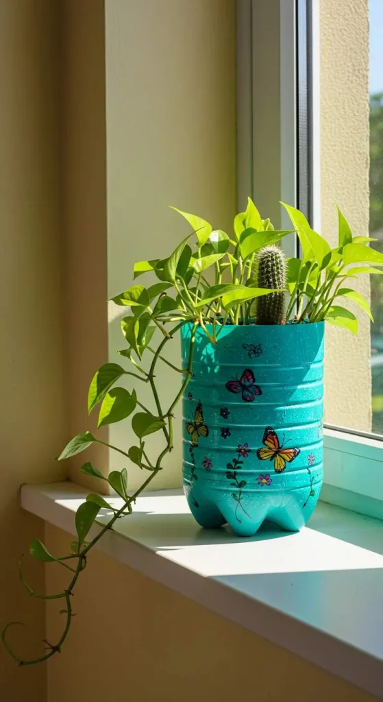 13 Waste Material Craft Ideas 3 2. Plastic Bottle Planters