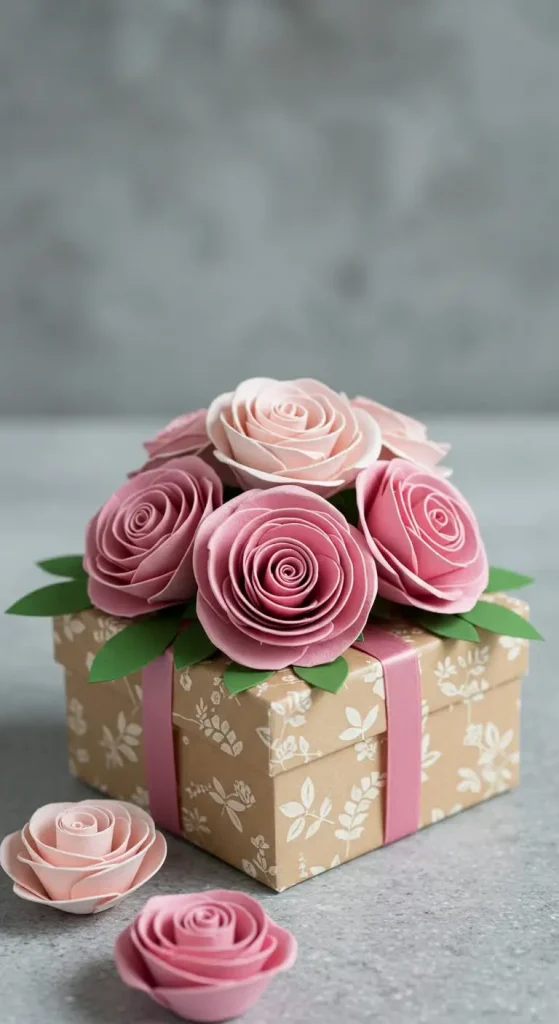 11 Craft Ideas For Paper Flowers 3 2. Rolled Paper Flowers