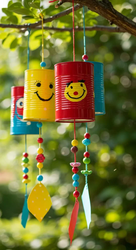 15 Simple Craft Ideas For Kids Creative 3 2. Tin Can Wind Chimes