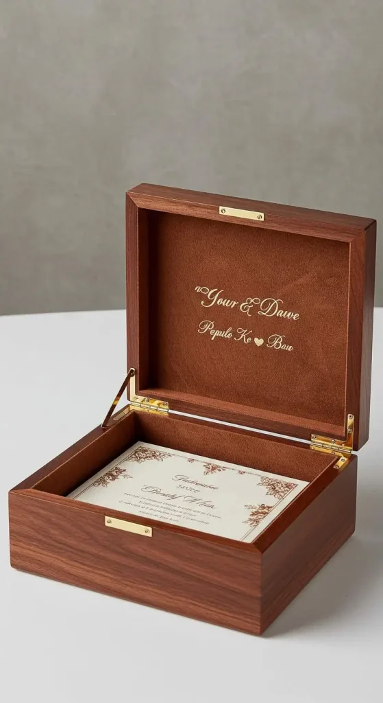 11 Wedding Gift Handmade Craft Ideas 4 3. Customized Wedding Keepsake Box