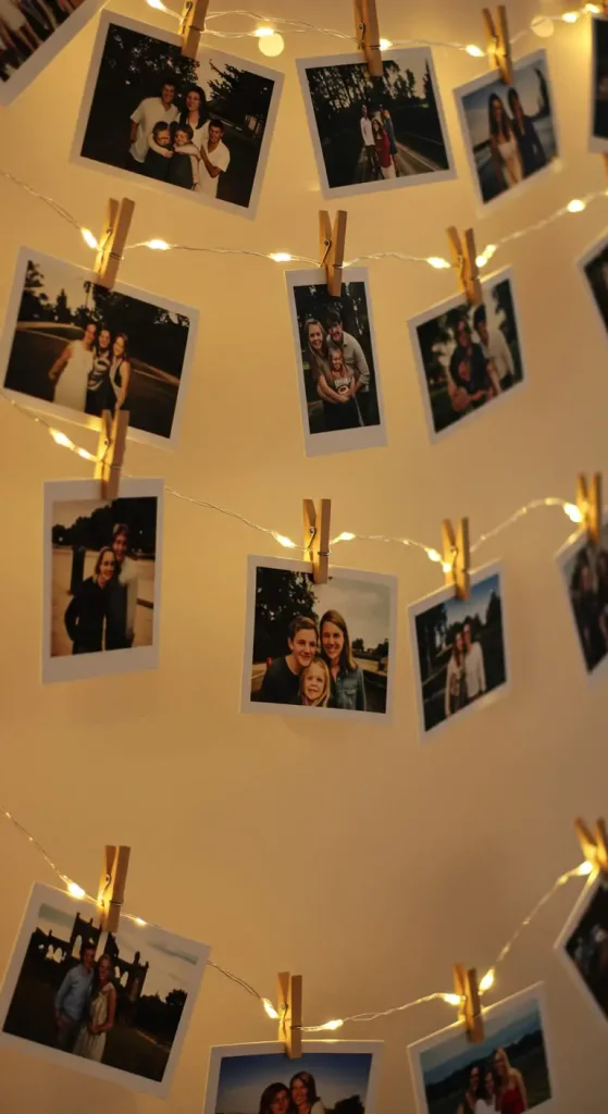 11 Craft Ideas For Teens Aesthetic 4 3. DIY Fairy Light Photo Display