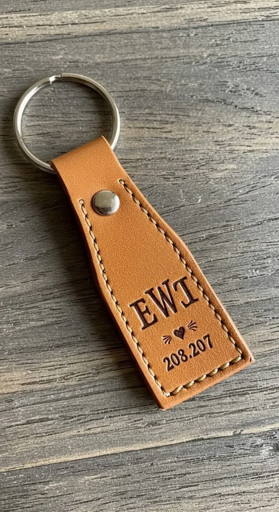 10 Craft Gift Ideas For Dad 4 3. DIY Leather Keychain