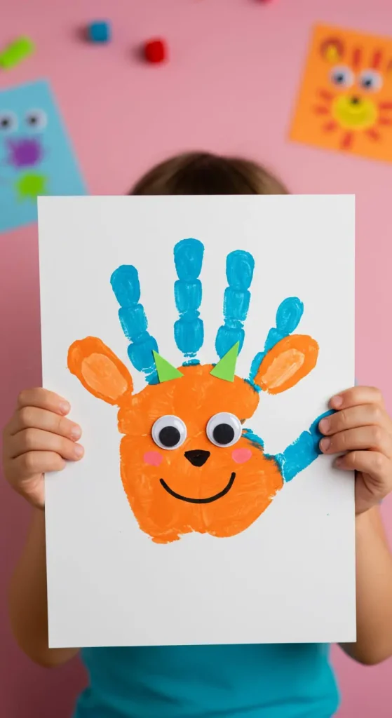15 Simple Craft Ideas For Kids Creative 4 3. Handprint Art
