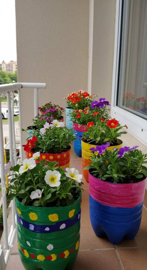 15 Waste Material Craft Ideas Creative 4 3. Plastic Bottle Flower Planters