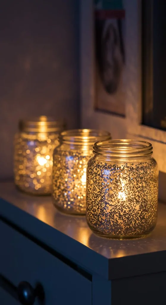 13 Simple Craft Ideas For Room Decor 4 3. Upcycled Jar Candle Holders