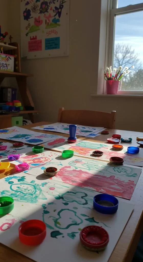 Craft Ideas For Kids Age 8 Your Kids Will Love Making 6 4. DIY Bottle Cap Stamps