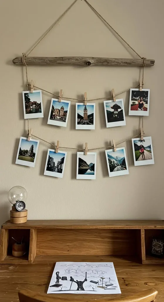 Craft Ideas for Adults Room Decor: 10 DIY Crafts to Make 6 4. DIY Hanging Photo Display