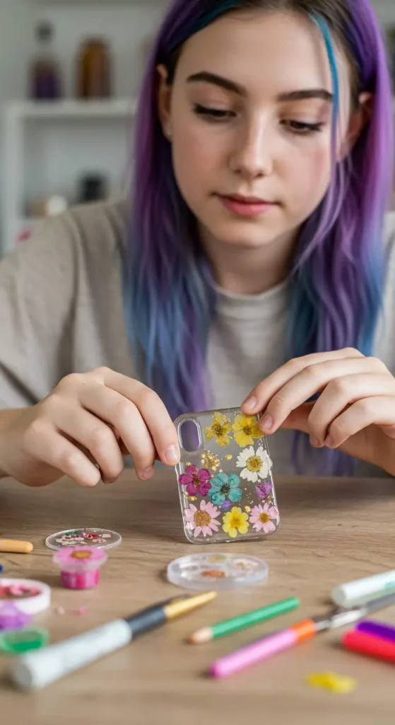 12 Craft Ideas For Teens At Home 5 4. DIY Resin Phone Grips
