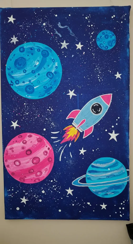 10 Craft Ideas For Kids Age 7 5 4. DIY Sponge Painted Planets